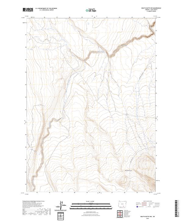 Beatys Butte NW, OR — USGS 7.5-minute topo (2023)