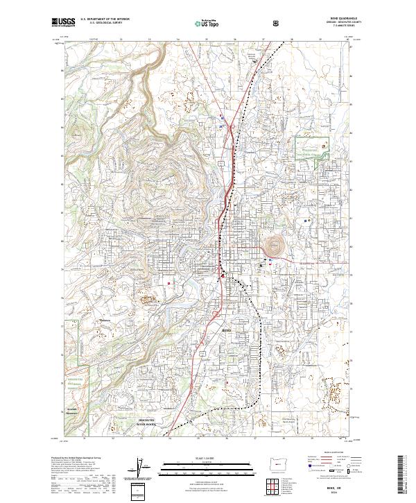 Bend, OR — USGS 7.5-minute topo (2024)