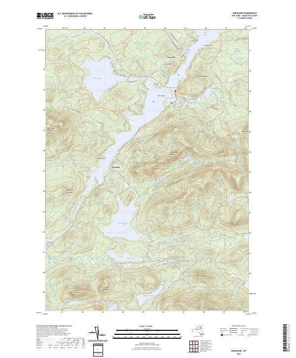 Deerland, NY — USGS 7.5-minute topo (2023)