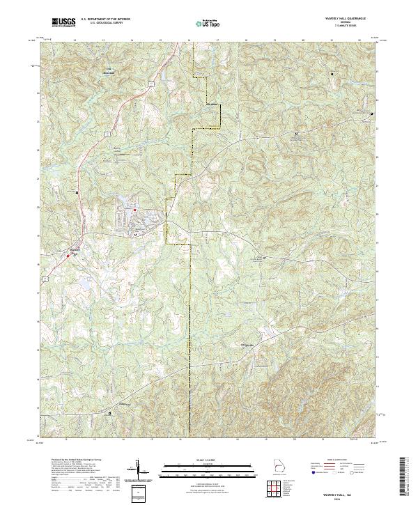 Waverly Hall, GA — USGS 7.5-minute topo (2024)
