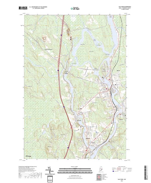 Old Town, ME — USGS 7.5-minute topo (2024)