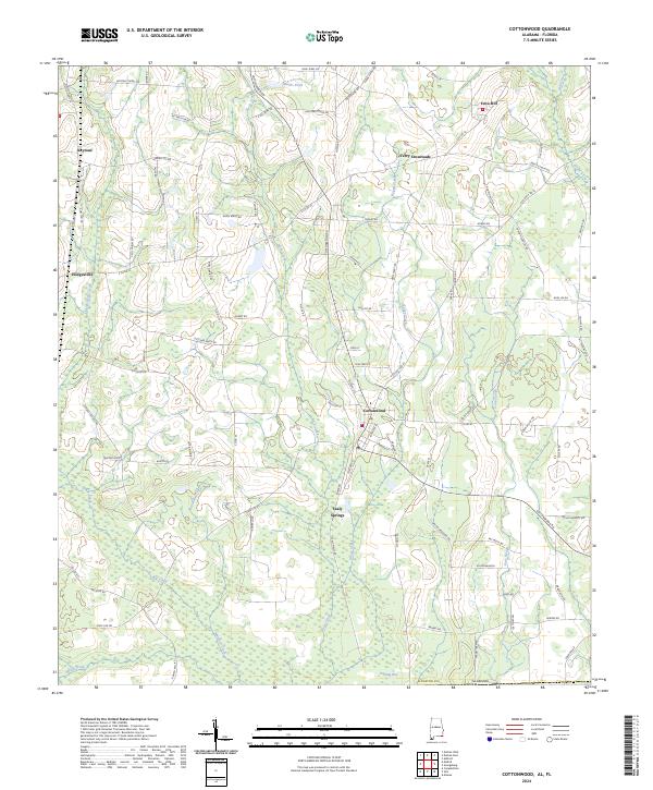 Cottonwood, AL-FL — USGS 7.5-minute topo (2024)