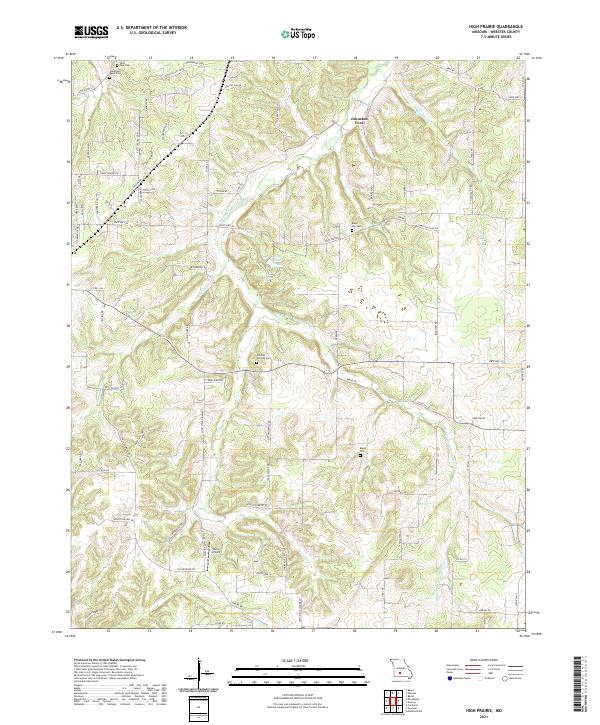 High Prairie, MO — USGS 7.5-minute topo (2021)