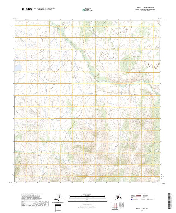 Denali A-6 NW, AK — USGS 7.5-minute topo (2023)