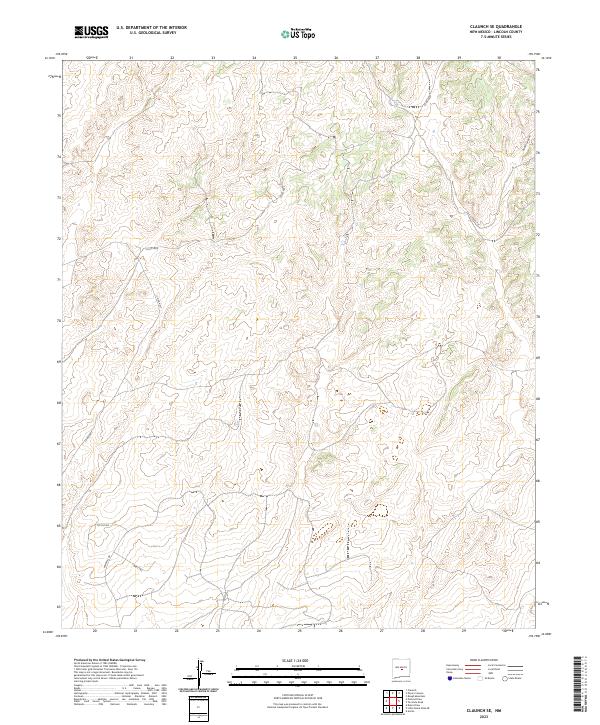 Claunch SE, NM — USGS 7.5-minute topo (2023)