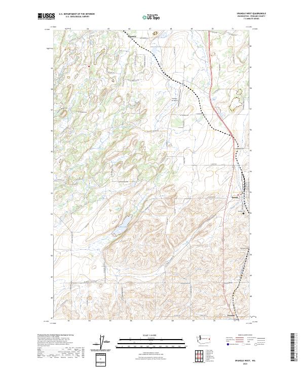 Spangle West, WA — USGS 7.5-minute topo (2023)