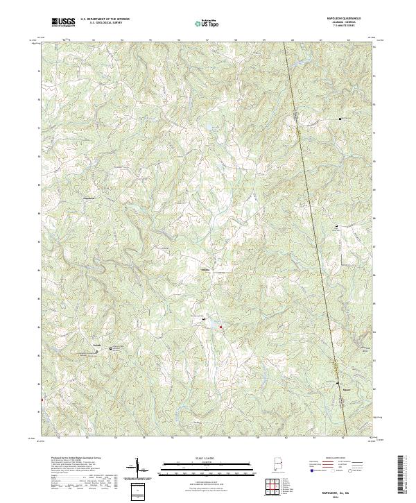 Napoleon, AL-GA — USGS 7.5-minute topo (2024)
