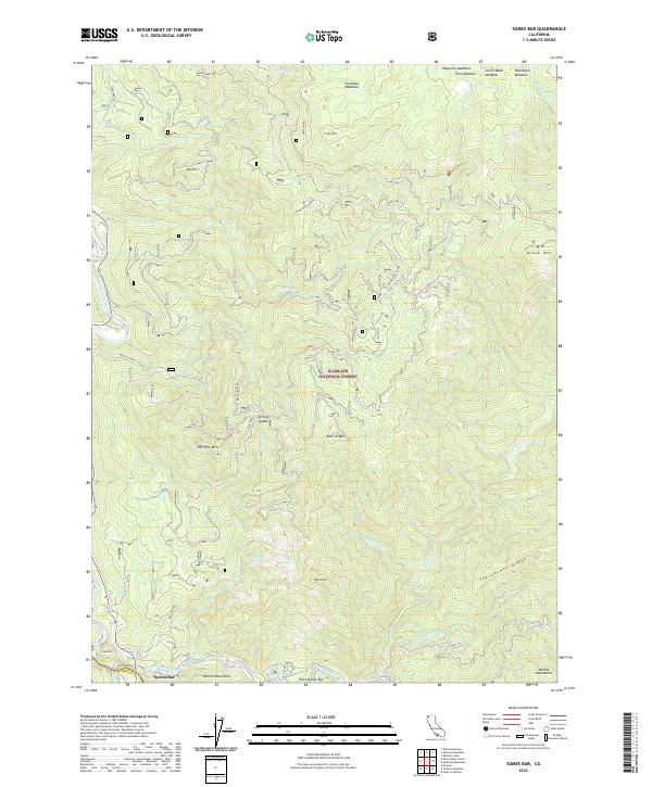 Somes Bar, CA — USGS 7.5-minute topo (2022)