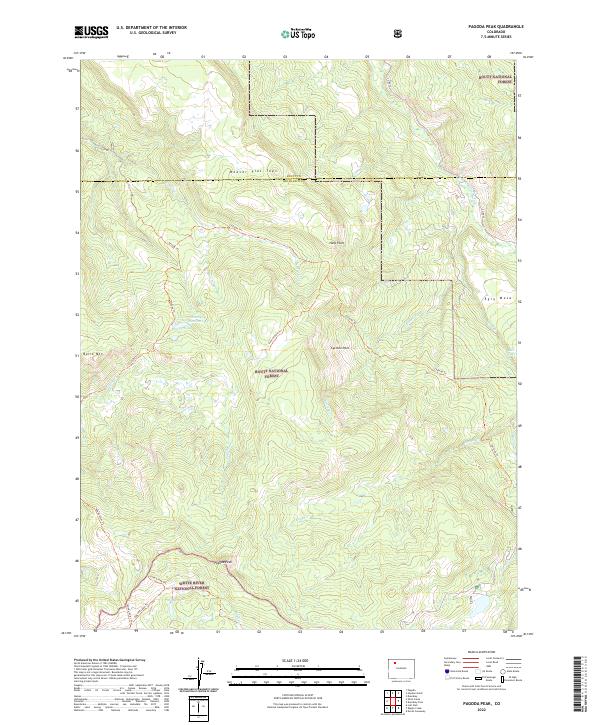 Pagoda Peak, CO — USGS 7.5-minute topo (2022)