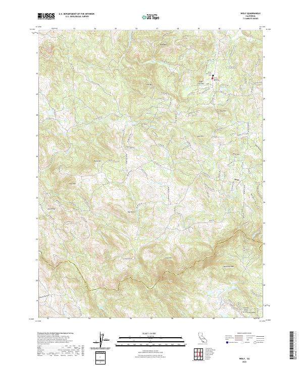 Wolf, CA — USGS 7.5-minute topo (2022)