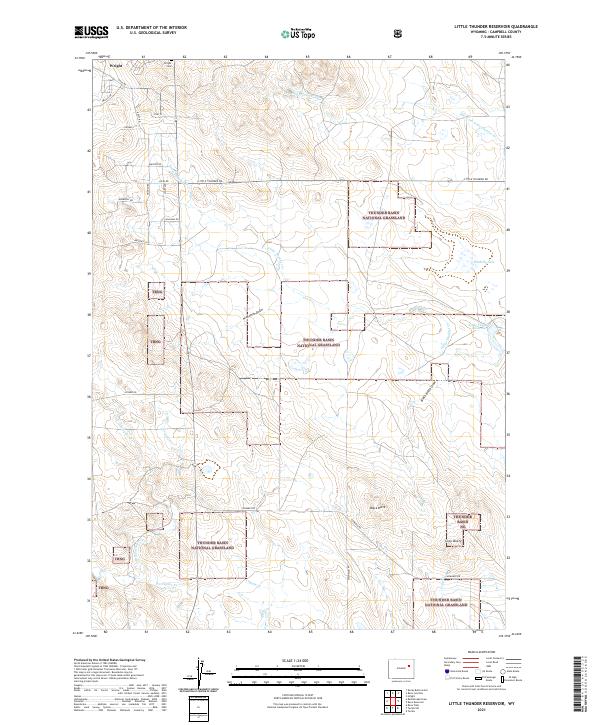 Little Thunder Reservoir, WY — USGS 7.5-minute topo (2021)