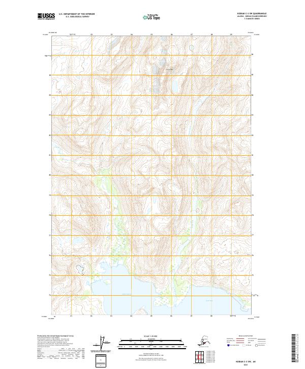 Kodiak C-3 SW, AK — USGS 7.5-minute topo (2021)