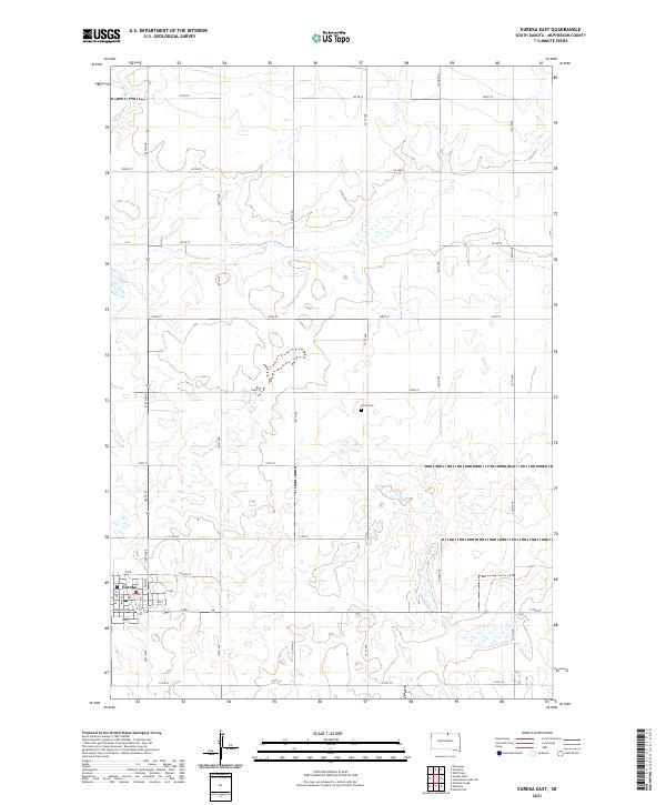 Eureka East, SD — USGS 7.5-minute topo (2021)