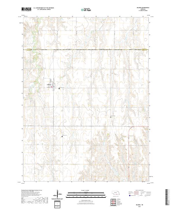 Bladen, NE — USGS 7.5-minute topo (2021)