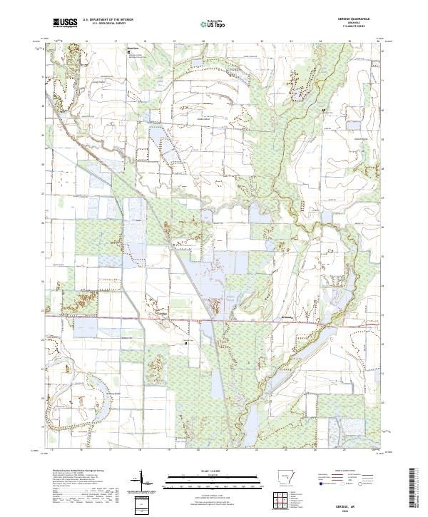 Geridge, AR — USGS 7.5-minute topo (2024)