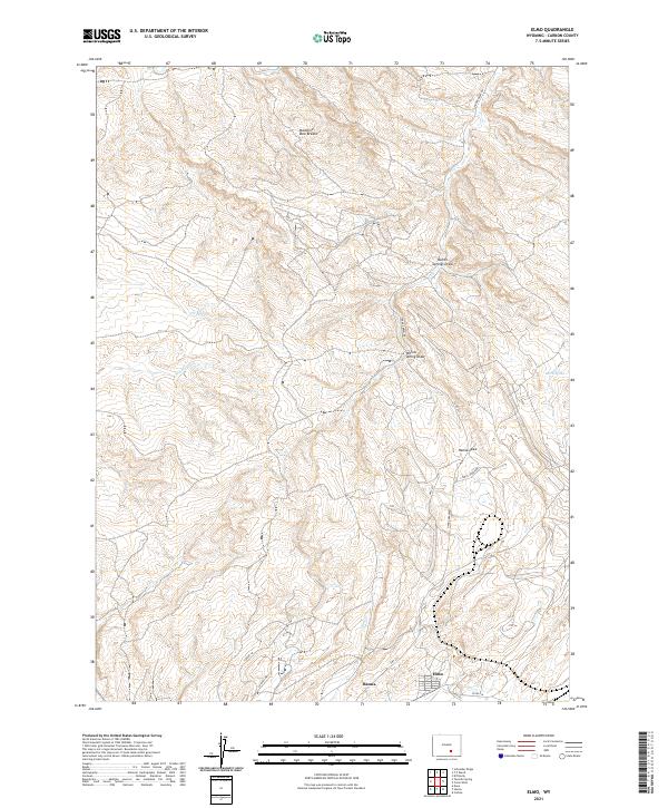 Elmo, WY — USGS 7.5-minute topo (2021)