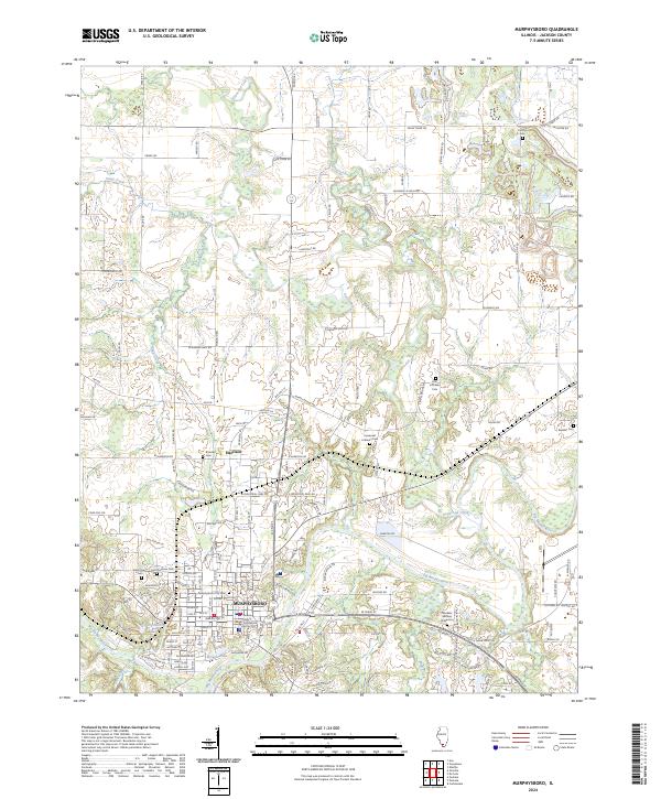 Murphysboro, IL — USGS 7.5-minute topo (2024)