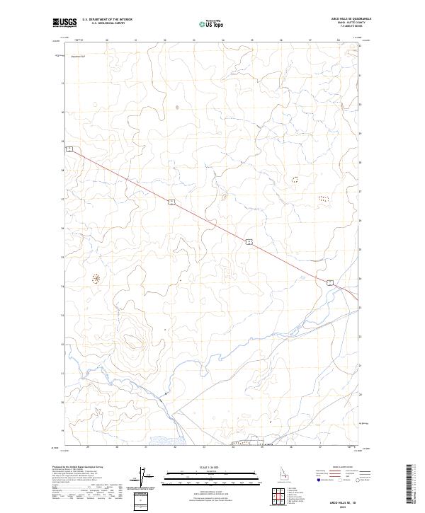 Arco Hills SE, ID — USGS 7.5-minute topo (2023)