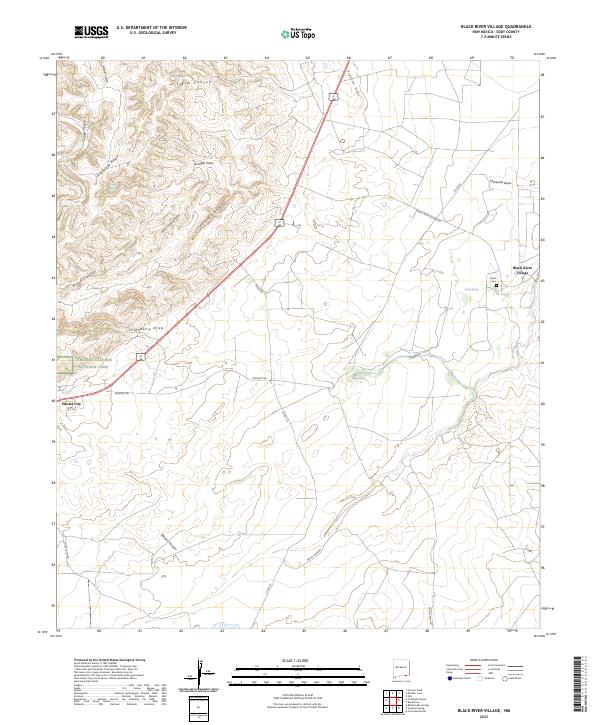 Black River Village, NM — USGS 7.5-minute topo (2023)