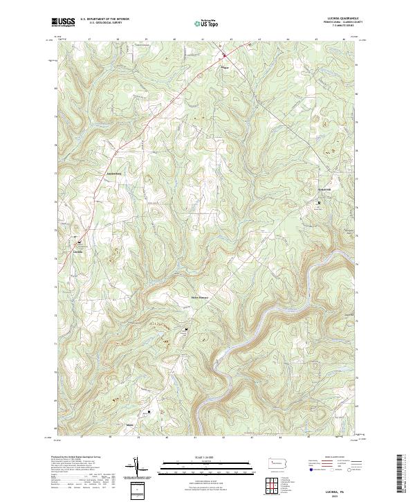 Lucinda, PA — USGS 7.5-minute topo (2023)