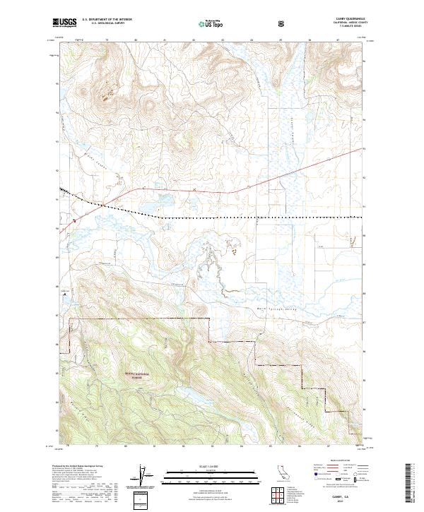Canby, CA — USGS 7.5-minute topo (2021)