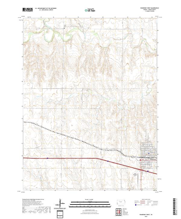 WaKeeney West, KS — USGS 7.5-minute topo (2022)