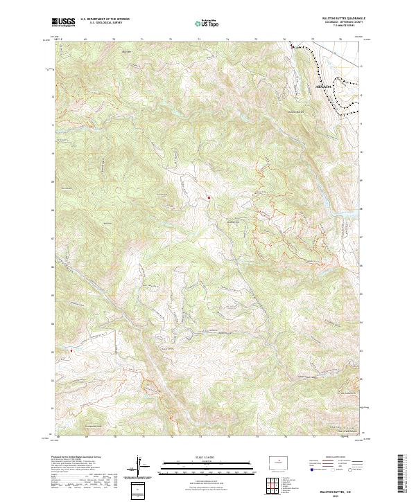 Ralston Buttes, CO — USGS 7.5-minute topo (2022)