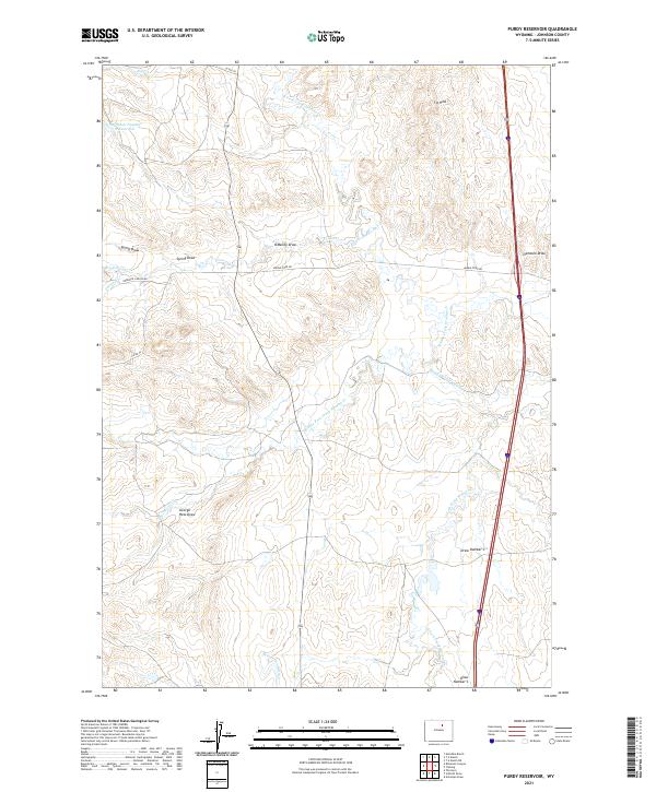 Purdy Reservoir, WY — USGS 7.5-minute topo (2021)