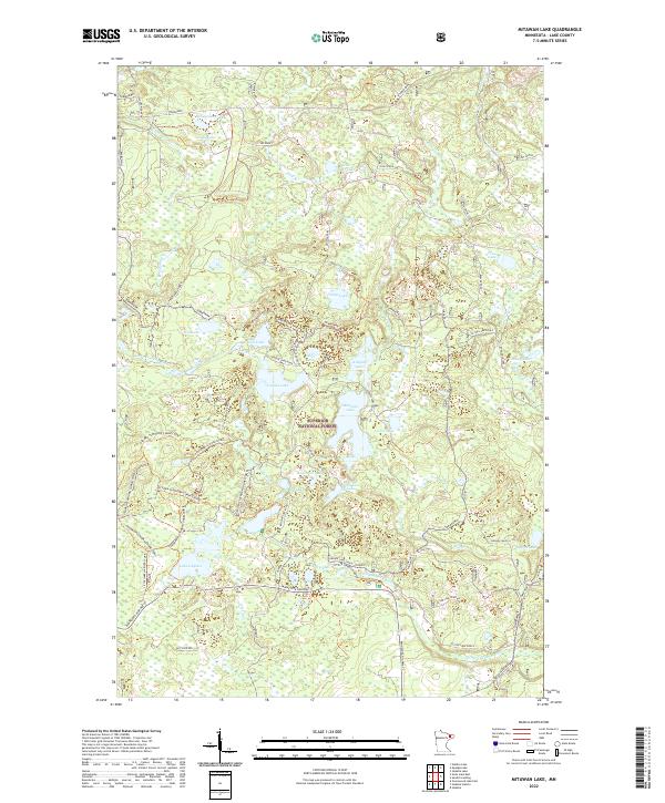 Mitawan Lake, MN — USGS 7.5-minute topo (2022)
