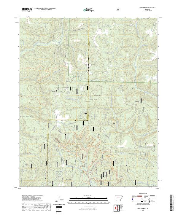 Lost Corner, AR — USGS 7.5-minute topo (2024)