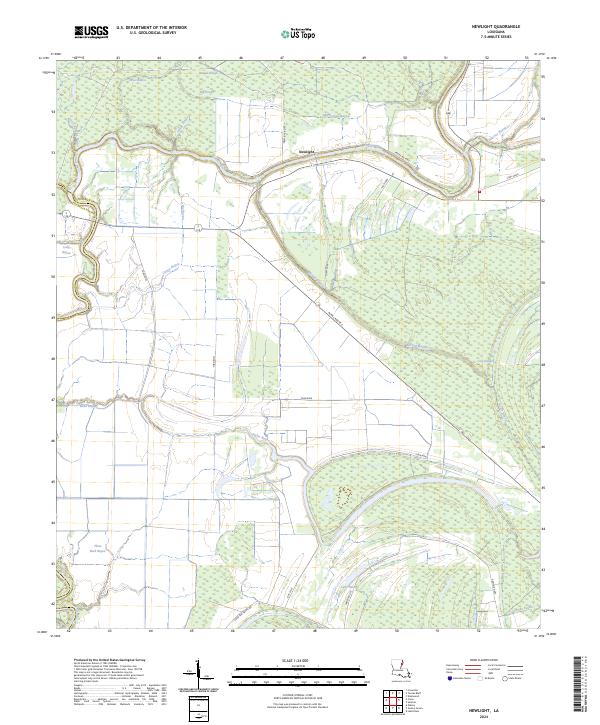 Newlight, LA — USGS 7.5-minute topo (2024)
