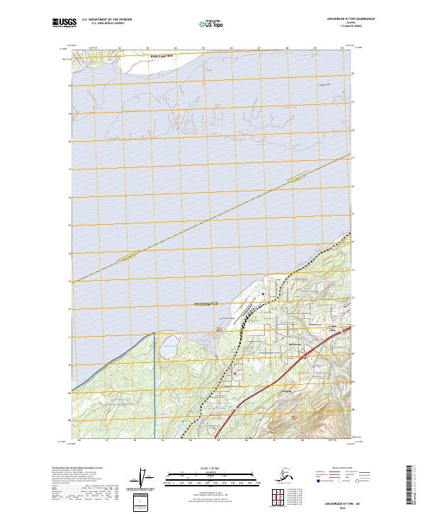 Anchorage B-7 NW, AK — USGS 7.5-minute topo (2023)