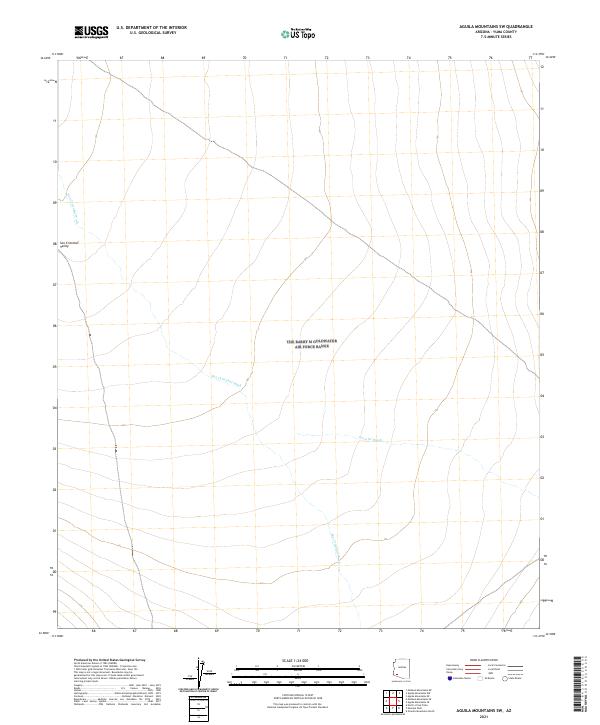 Aguila Mountains SW, AZ — USGS 7.5-minute topo (2021)