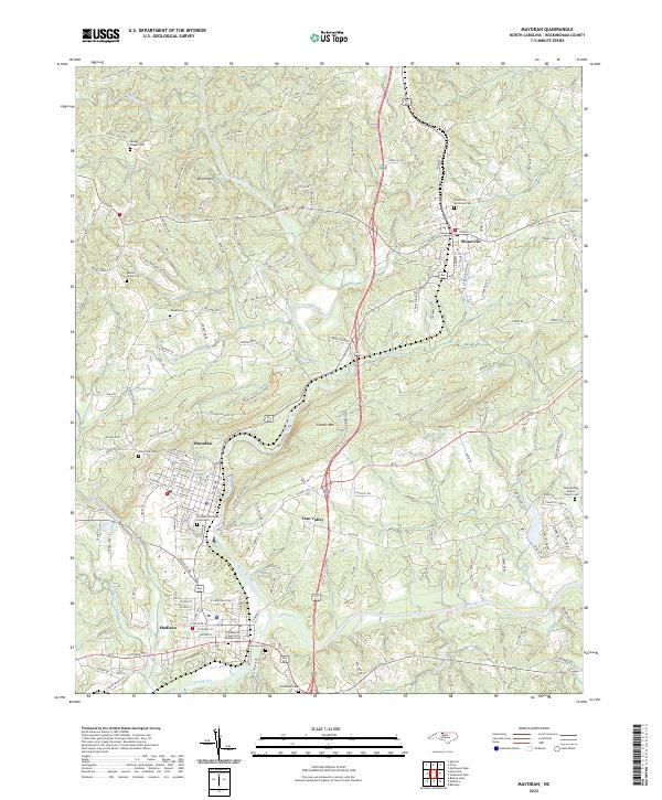 Mayodan, NC — USGS 7.5-minute topo (2022)