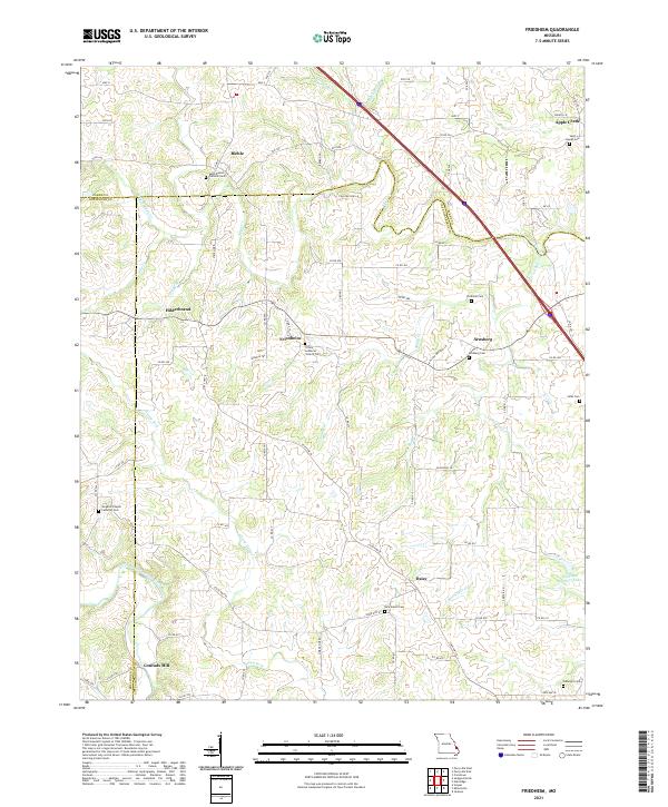 Friedheim, MO — USGS 7.5-minute topo (2021)