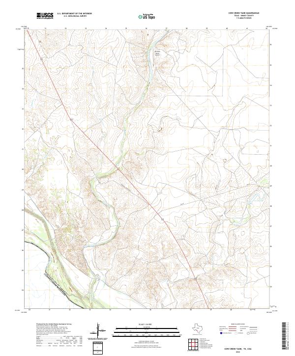 Cow Creek Tank, TX,COA, US — USGS 7.5-minute topo (2022)