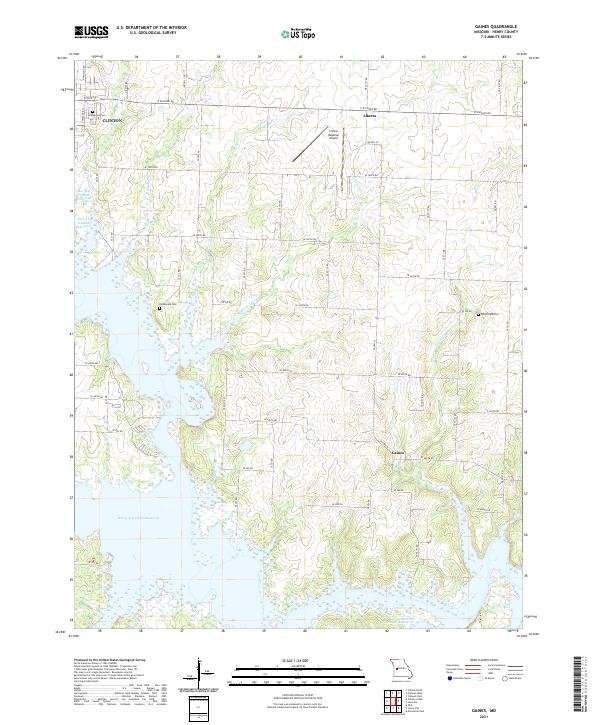 Gaines, MO — USGS 7.5-minute topo (2021)