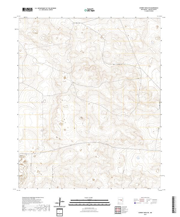 Cowboy Mesa NE, NM — USGS 7.5-minute topo (2023)