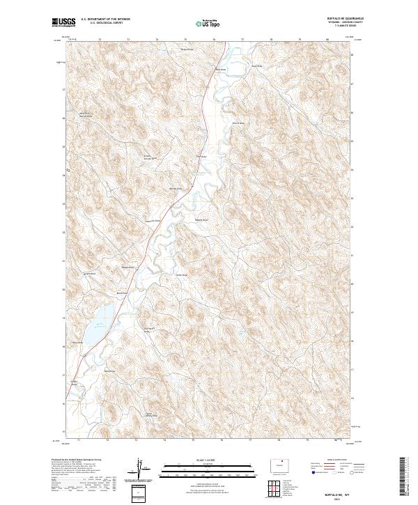 Buffalo NE, WY — USGS 7.5-minute topo (2021)