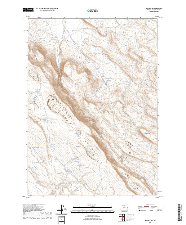 Twin Buttes, OR — USGS 7.5-minute topo (2023)