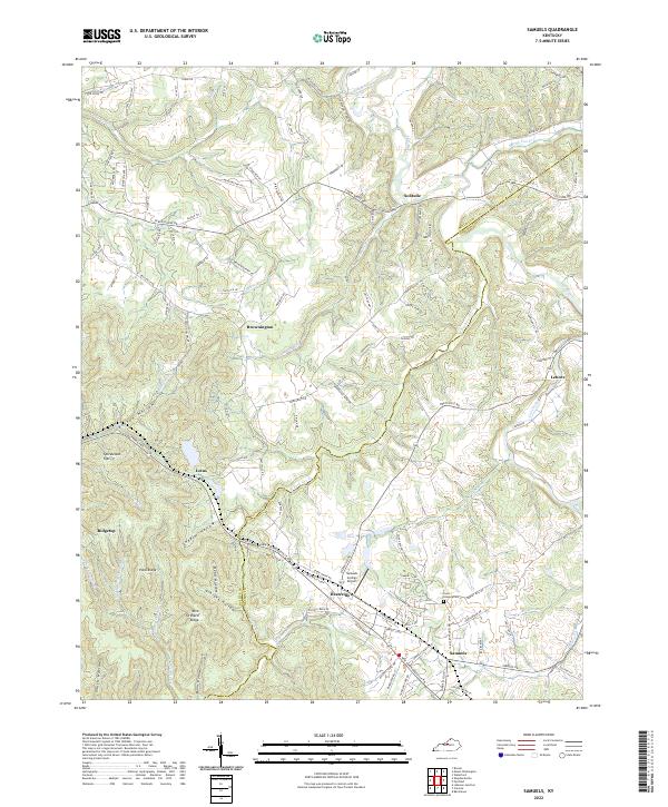 Samuels, KY — USGS 7.5-minute topo (2022)