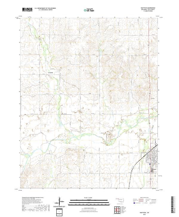 Shattuck, OK — USGS 7.5-minute topo (2022)