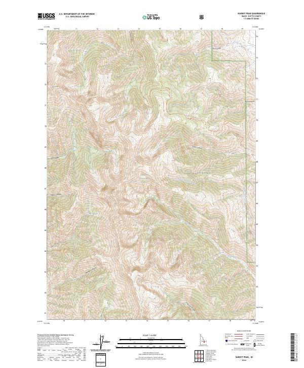 Sunset Peak, ID — USGS 7.5-minute topo (2024)