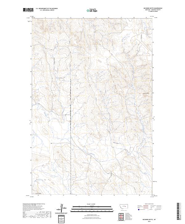 McGinnis Butte, MT — USGS 7.5-minute topo (2024)