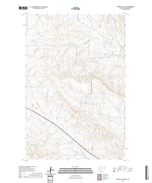 Poverty Flat West, MT — USGS 7.5-minute topo (2024)