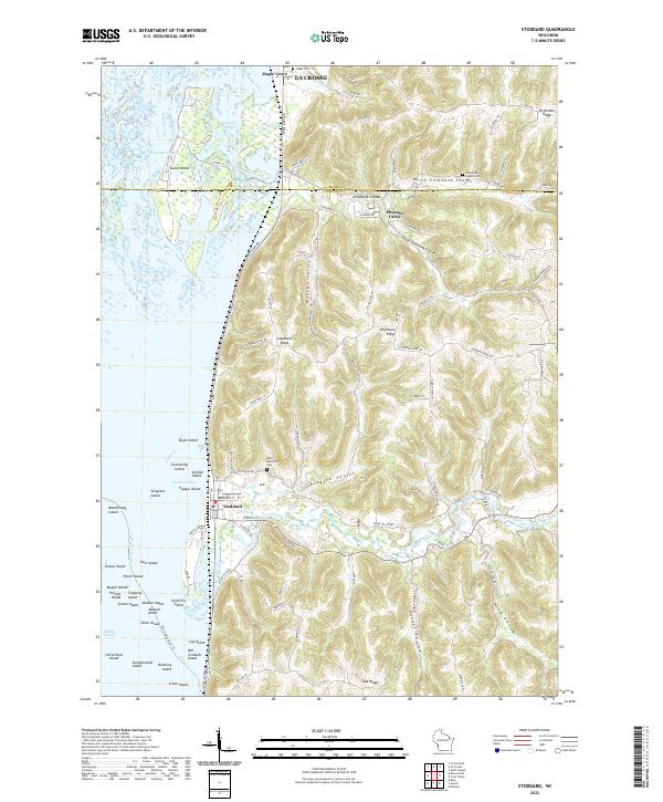 Stoddard, WI — USGS 7.5-minute topo (2022)