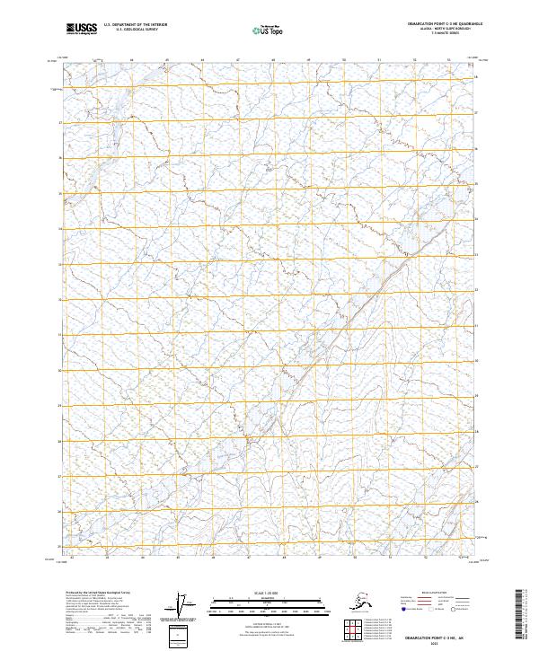 Demarcation Point C-3 NE, AK — USGS 7.5-minute topo (2023)