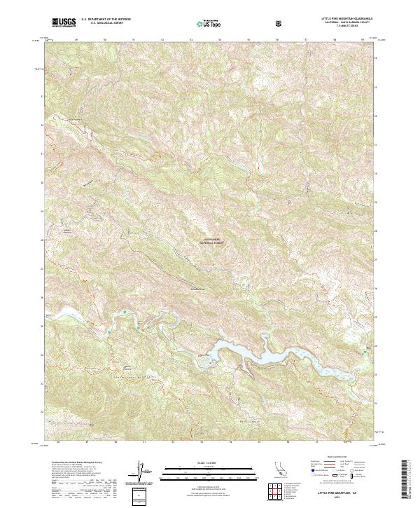 Little Pine Mountain, CA — USGS 7.5-minute topo (2021)