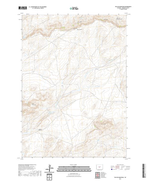 Tin Cup Mountain, WY — USGS 7.5-minute topo (2021)