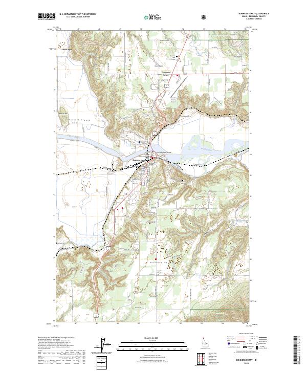 Bonners Ferry, ID — USGS 7.5-minute topo (2024)